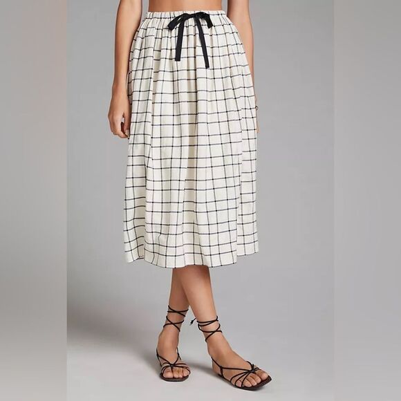 Anthropologie Corey Lynn Calter Plaid Midi Skirt - Picture 2 of 7